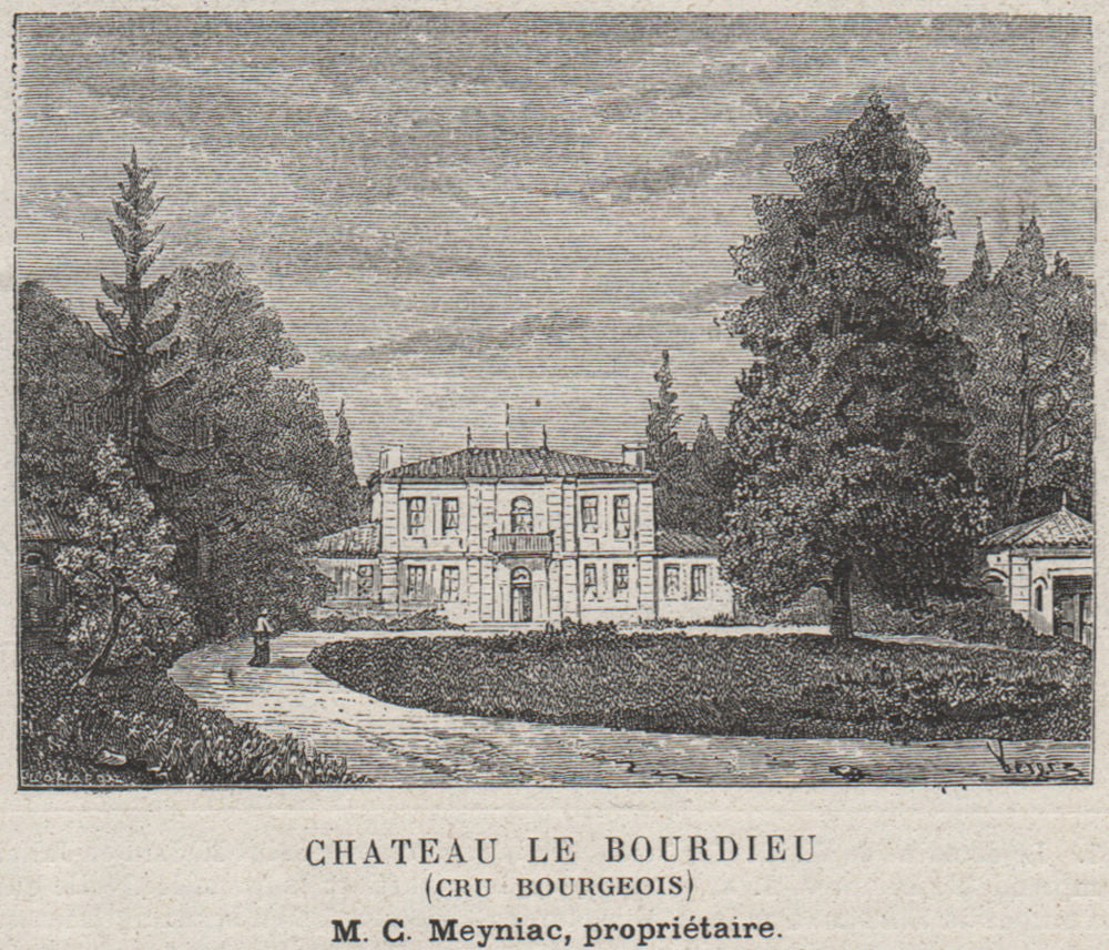 MÉDOC. SAINT-MEDARD-EN-JALLE. Chateau le Bourdieu (Cru Bourgeois). SMALL 1908